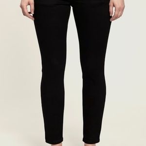 GAP Maternity True Waistband Full Panel Skinny Jeans, Black wash, 30/10 Long